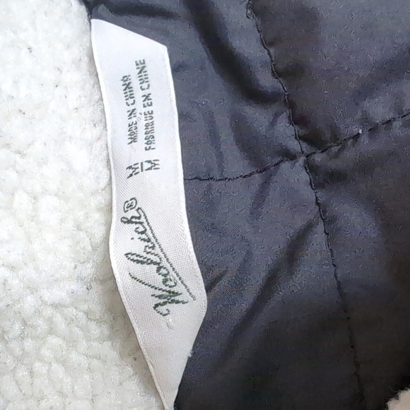 Woolrich Giant Buffalo Plaid Wool Bomber Jacket Size Medium In Blue & Brick Red - Picture 2 of 10